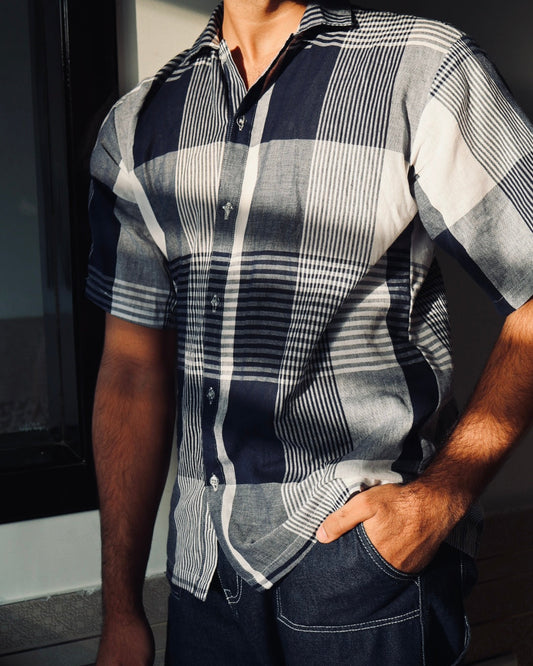 Indigo Grid Shirt